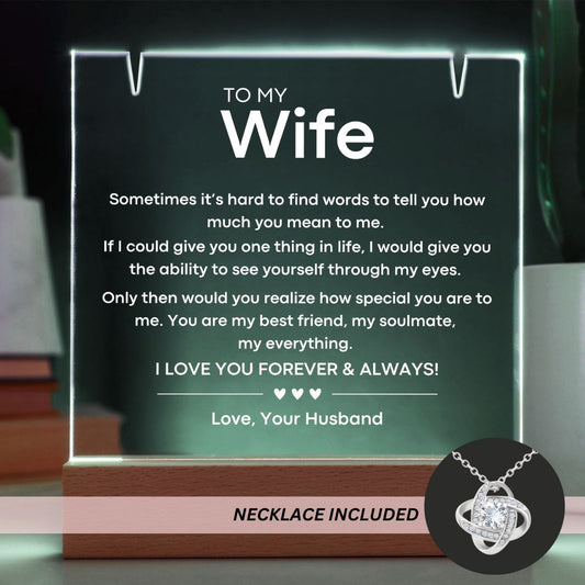 To My Wife - LED Acrylic Plaque #002