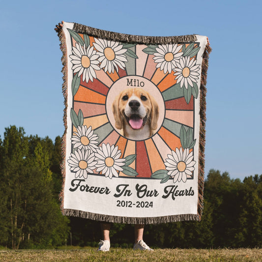 Personalized Pet Memorial Woven Blanket