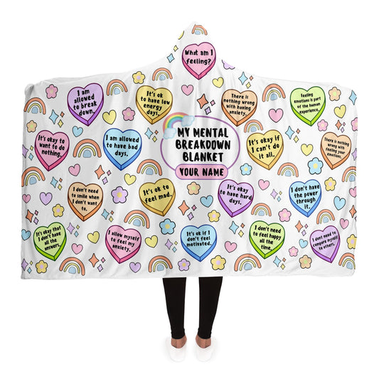 Personalized Mental Breakdown Hooded Blanket