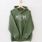 Embroidered Mom Hoodie with Est Yr and Kids' Names on Sleeve