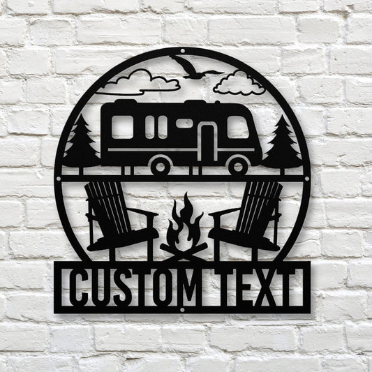 Custom RV Camping Metal Wall Art