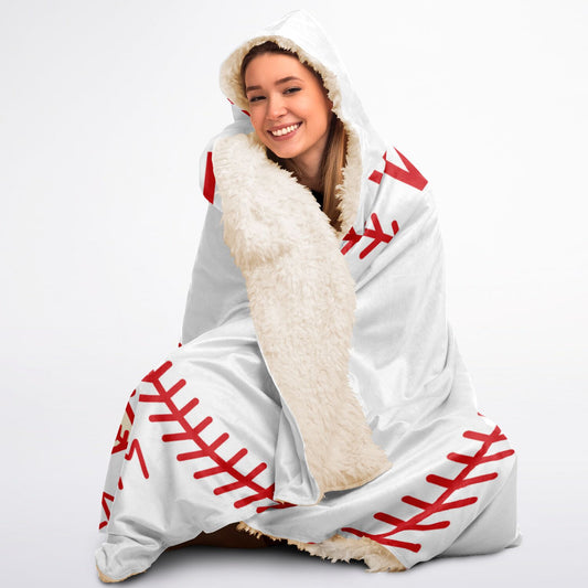 Personalized Baseball Hooded Blanket