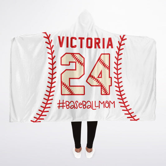 Personalized Baseball Hooded Blanket