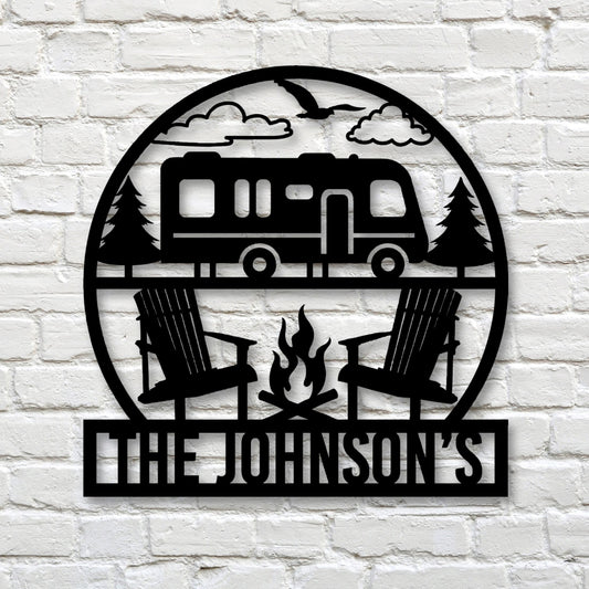 Custom RV Camping Metal Wall Art