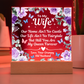 To My Wife - LED Acrylic Plaque with FREE Necklace