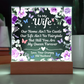 To My Wife - LED Acrylic Plaque with FREE Necklace