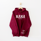 Personalized Nana Hoodie With Kids Name On Sleeve