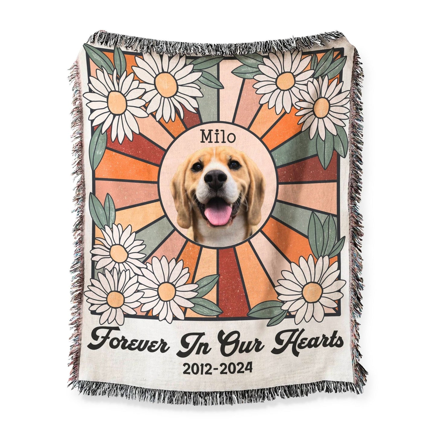 Personalized Pet Memorial Woven Blanket