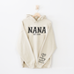 Personalized Nana Hoodie With Kids Name On Sleeve