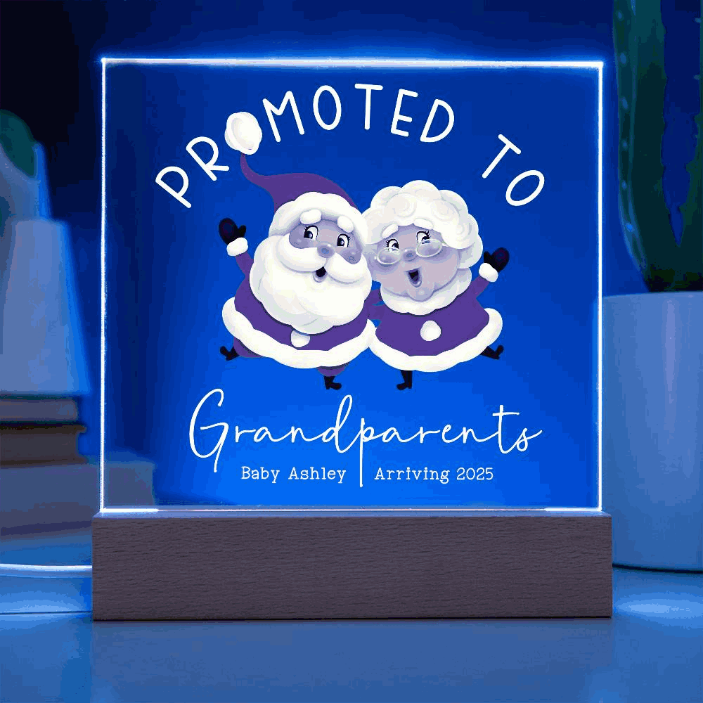 Personalized Promoted To Grandparents LED Acrylic