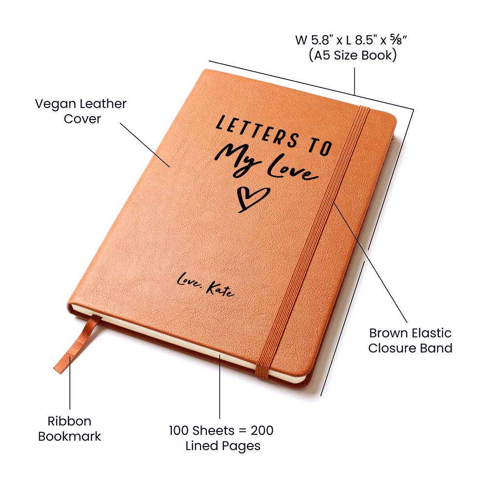 Letters To My Love - Personalized Name Journal