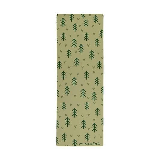 Personalized Earthy Tree Pattern Yoga Mat