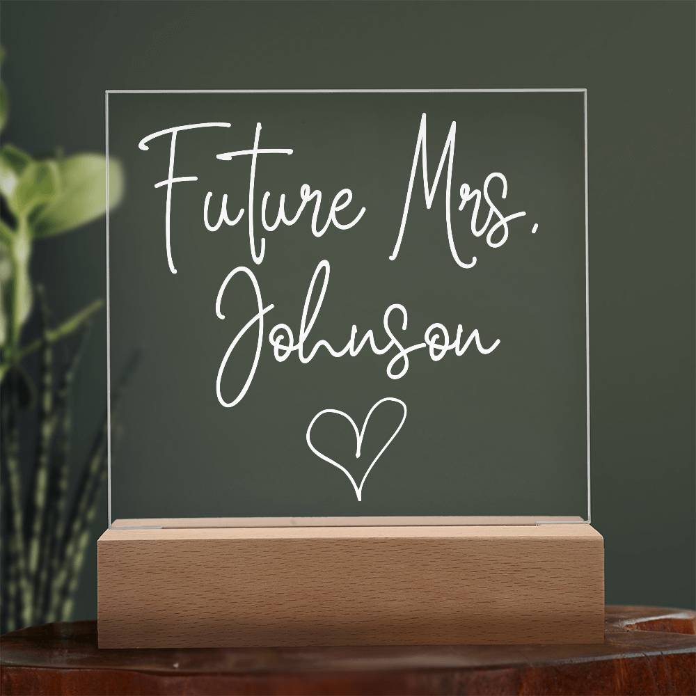 Personalized Future Mrs LED Acrylic