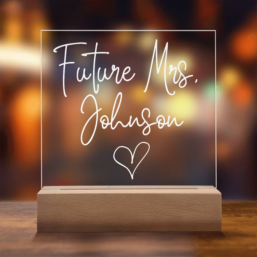 Personalized Future Mrs LED Acrylic