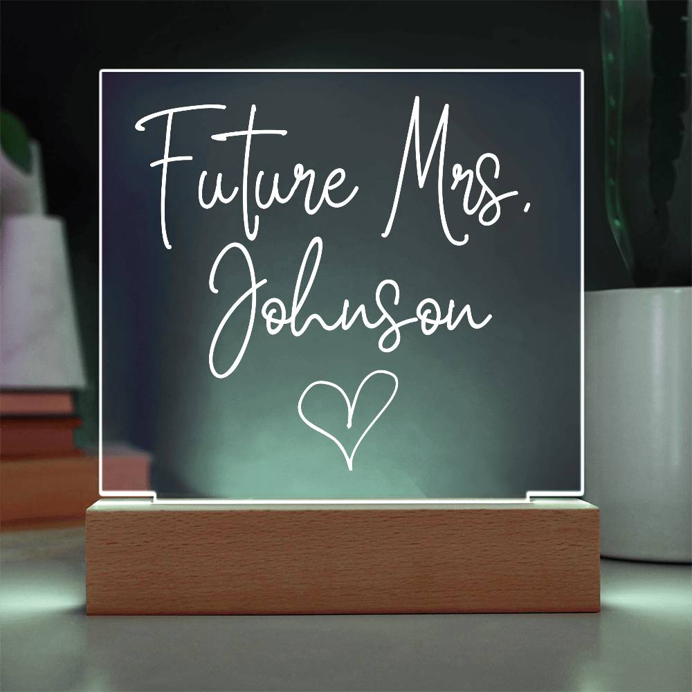 Personalized Future Mrs LED Acrylic