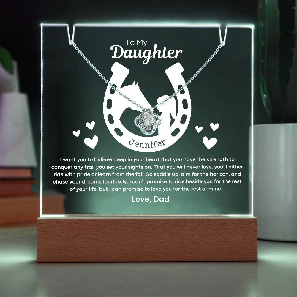 Daughter Gift - Horse Lover LED Acrylic Bundle 02