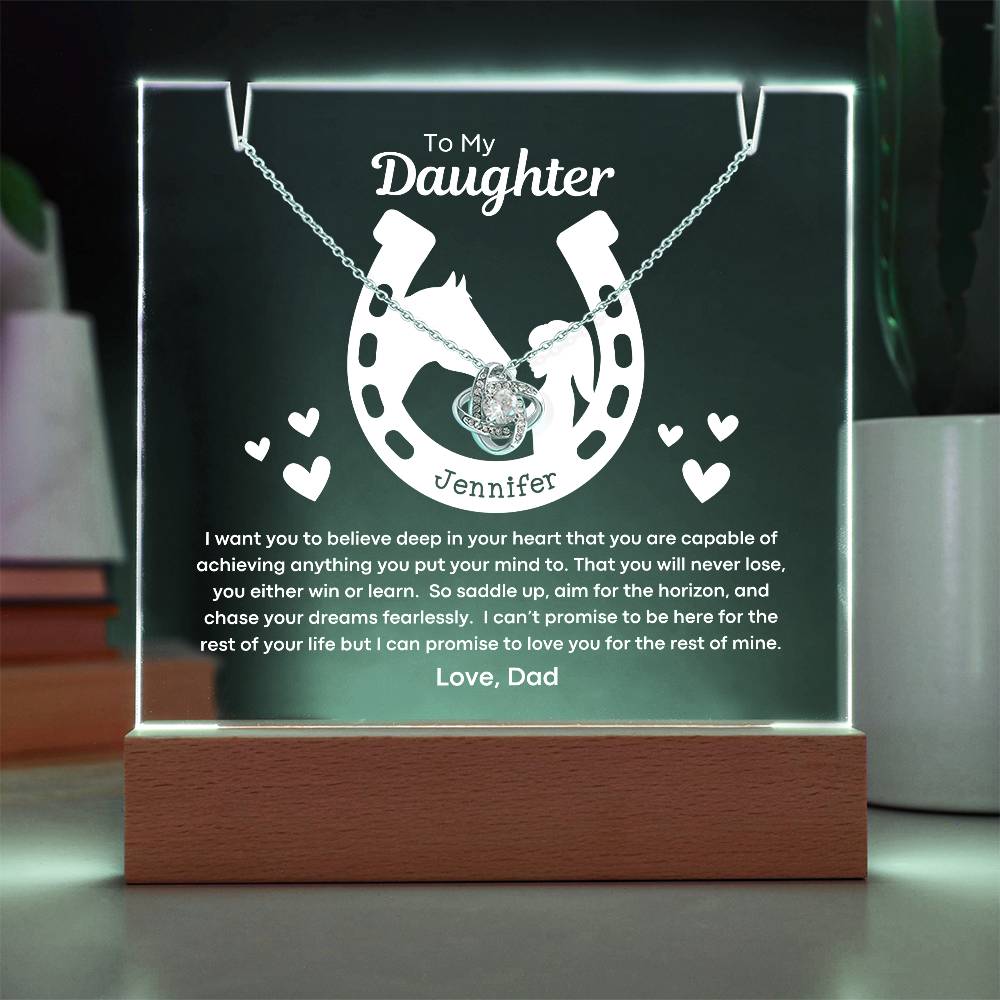 Daughter Gift - Horse Lover LED Acrylic Bundle 01