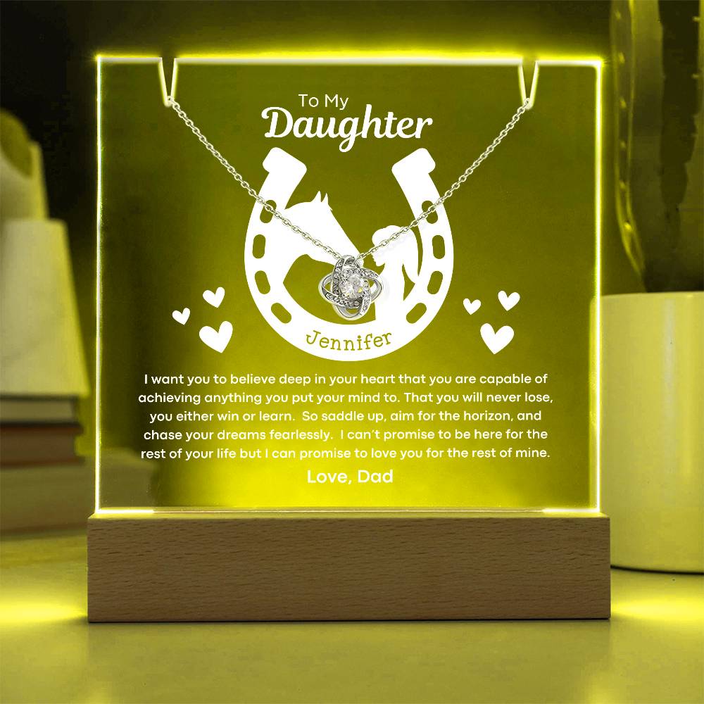 Daughter Gift - Horse Lover LED Acrylic Bundle 01