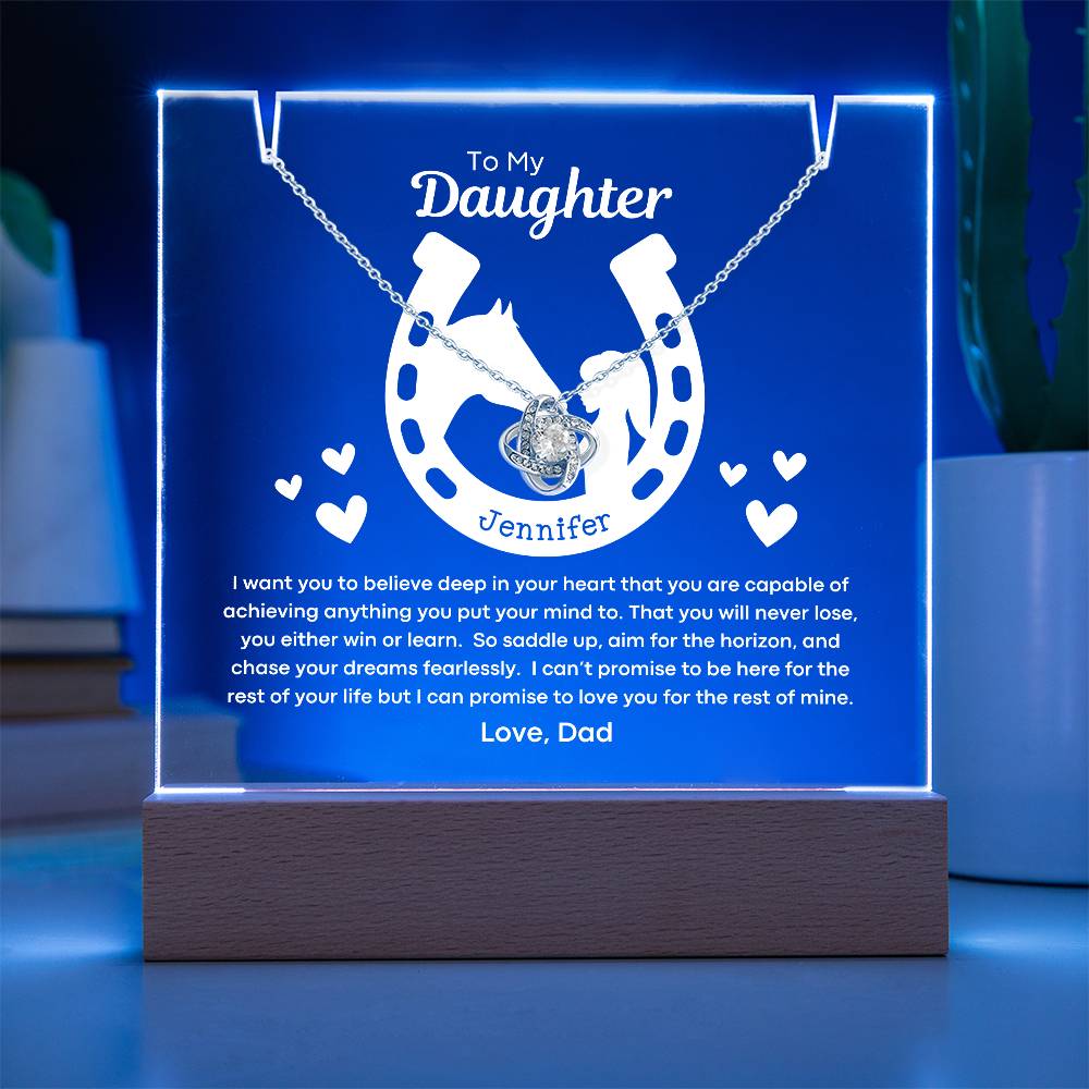 Daughter Gift - Horse Lover LED Acrylic Bundle 01