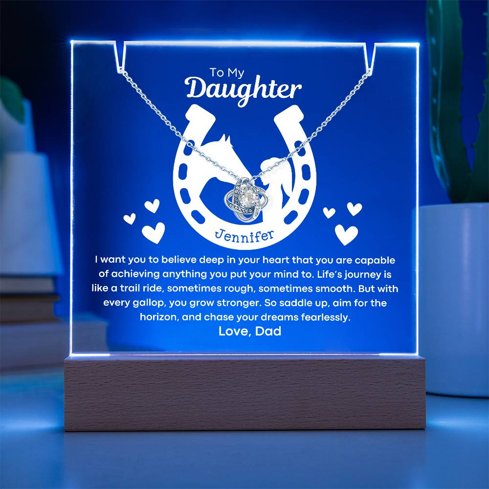 Daughter Gift - Horse Lover LED Acrylic Bundle 04