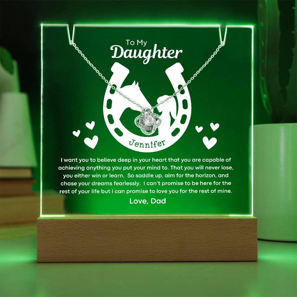 Daughter Gift - Horse Lover LED Acrylic Bundle 01