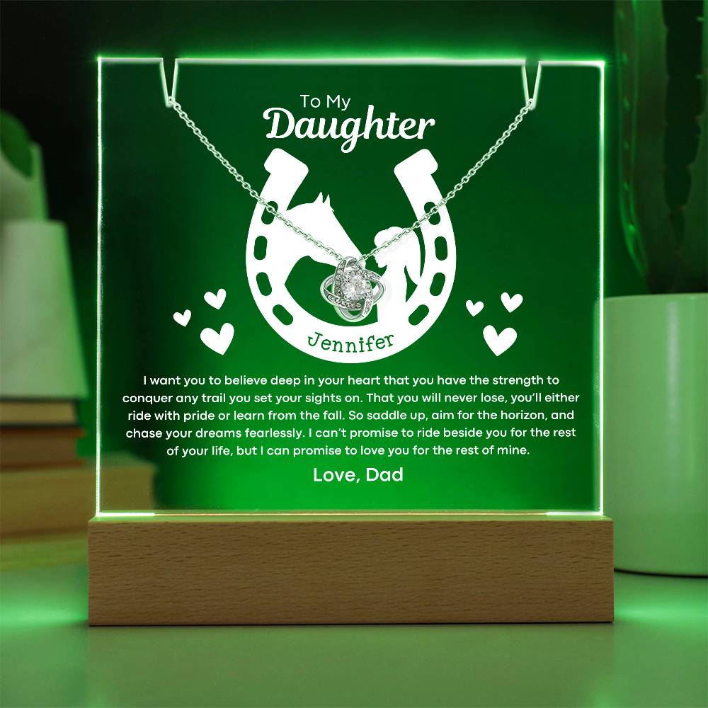 Daughter Gift - Horse Lover LED Acrylic Bundle 02