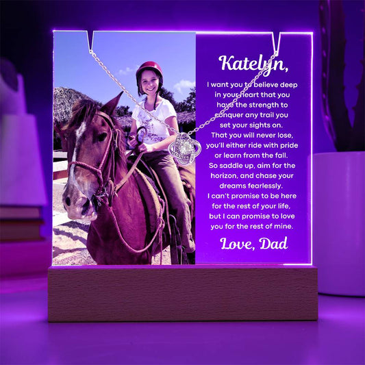 Daughter Gift - Horse Lover LED Acrylic Bundle 006