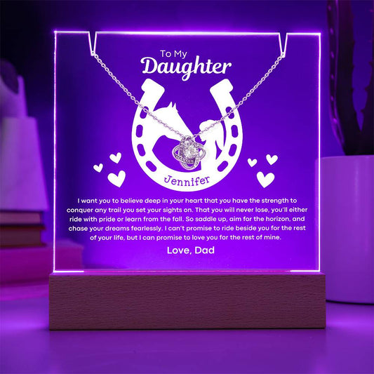 Daughter Gift - Horse Lover LED Acrylic Bundle 02