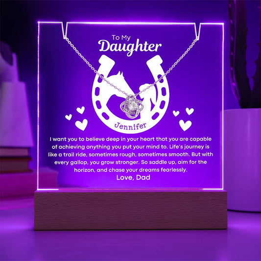 Daughter Gift - Horse Lover LED Acrylic Bundle 04