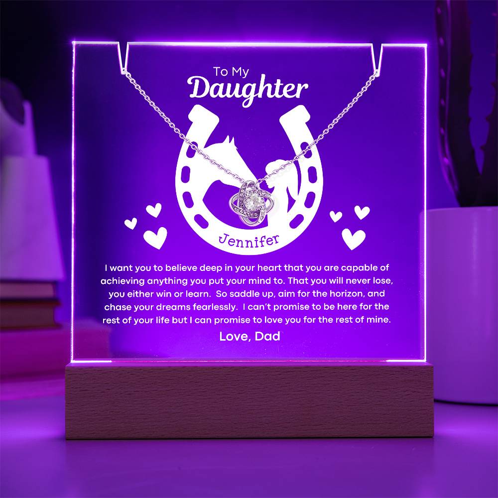 Daughter Gift - Horse Lover LED Acrylic Bundle 01