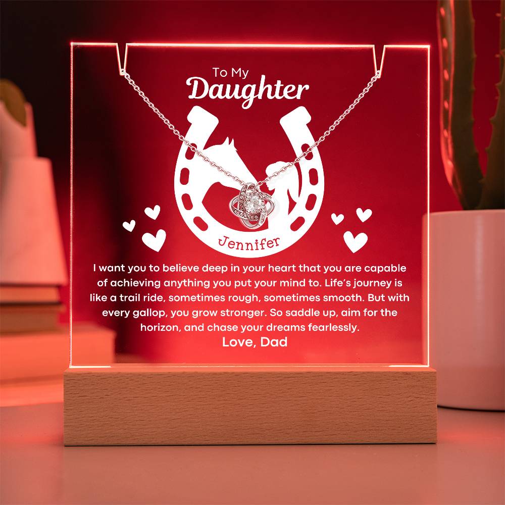 Daughter Gift - Horse Lover LED Acrylic Bundle 04