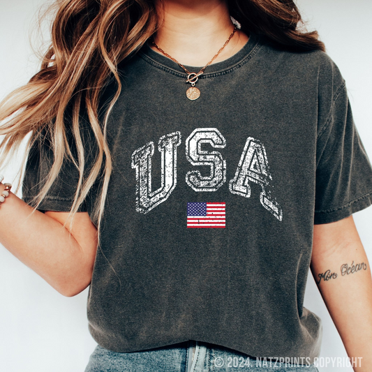 distressed american USA shirt pepper