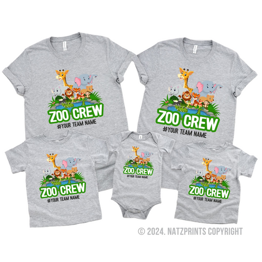 personalized zoo crew matching family athletic heather